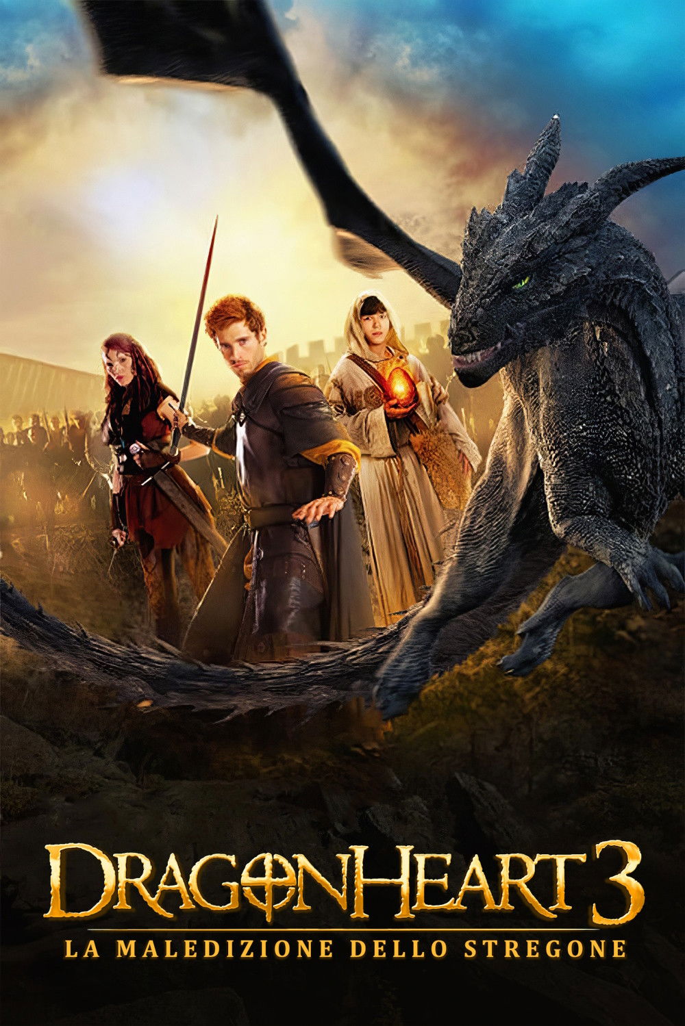 Locandina di DragonHeart 3 - La maledizione dello stregone