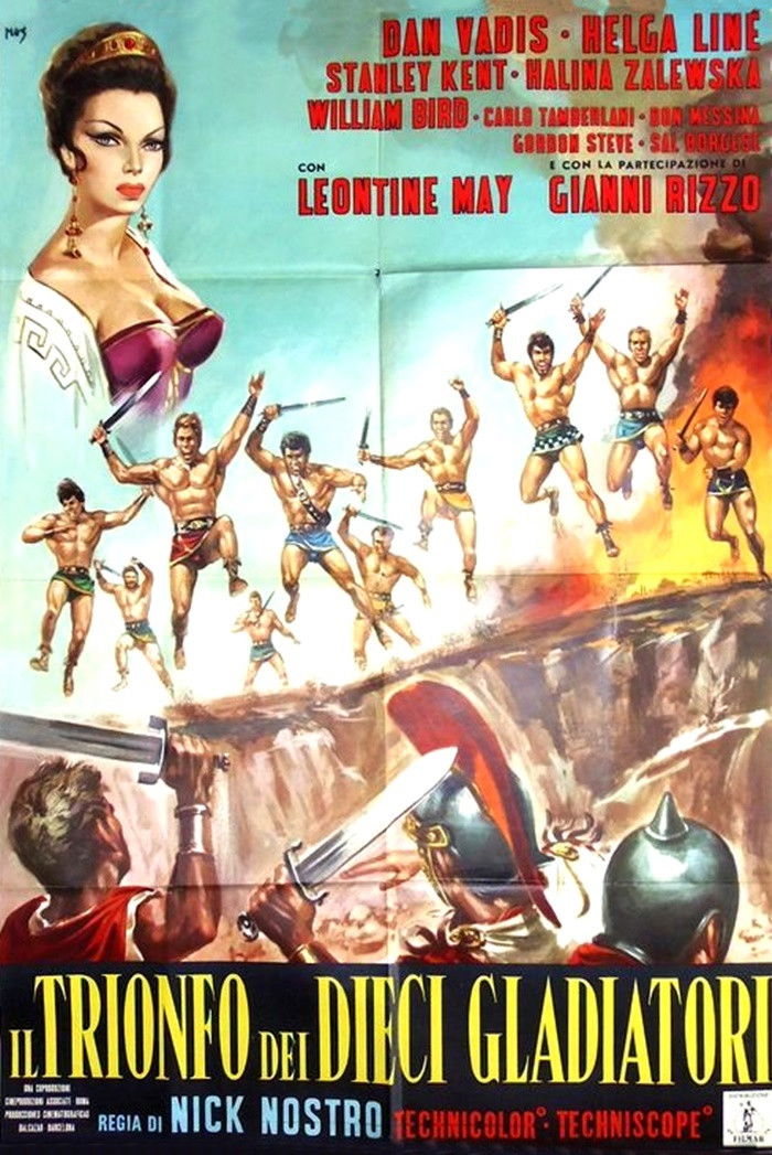 Locandina di Il trionfo dei dieci gladiatori