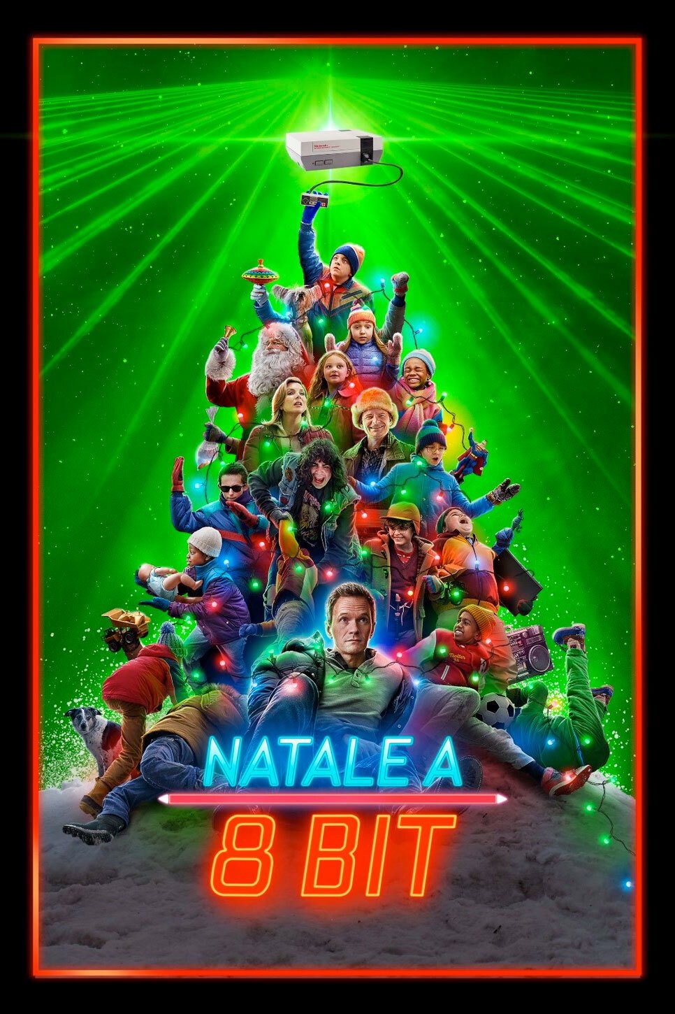 Locandina di Natale a 8 Bit