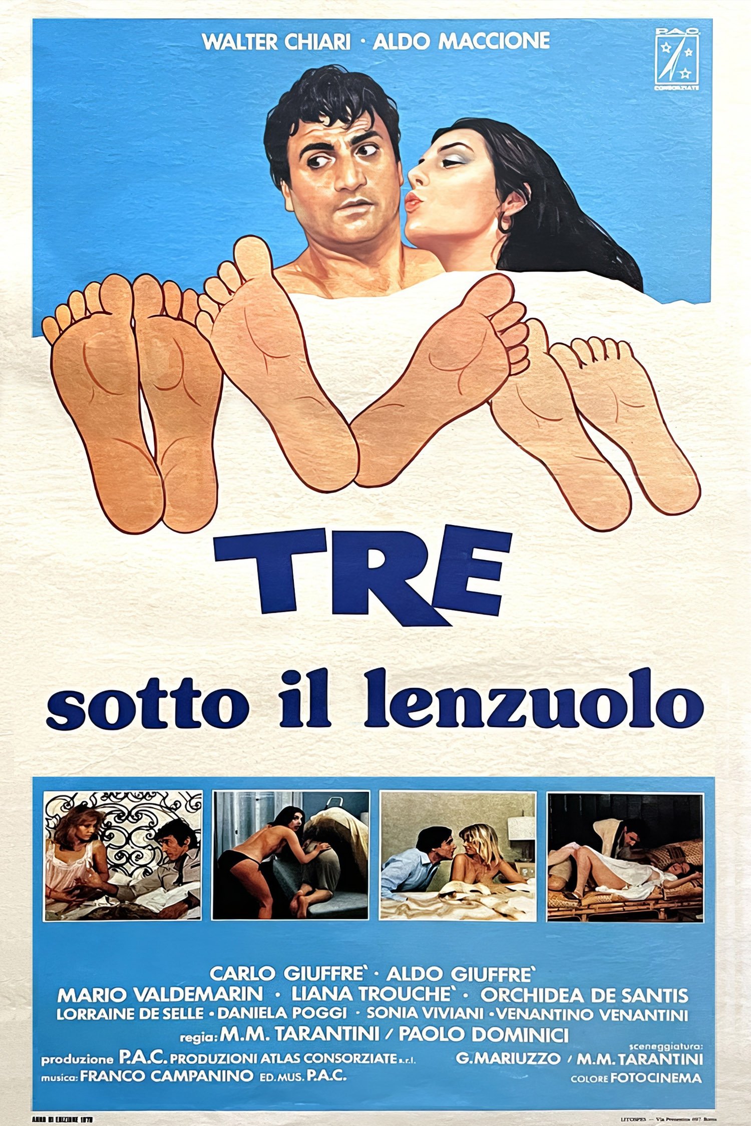 Locandina di Tre sotto il lenzuolo