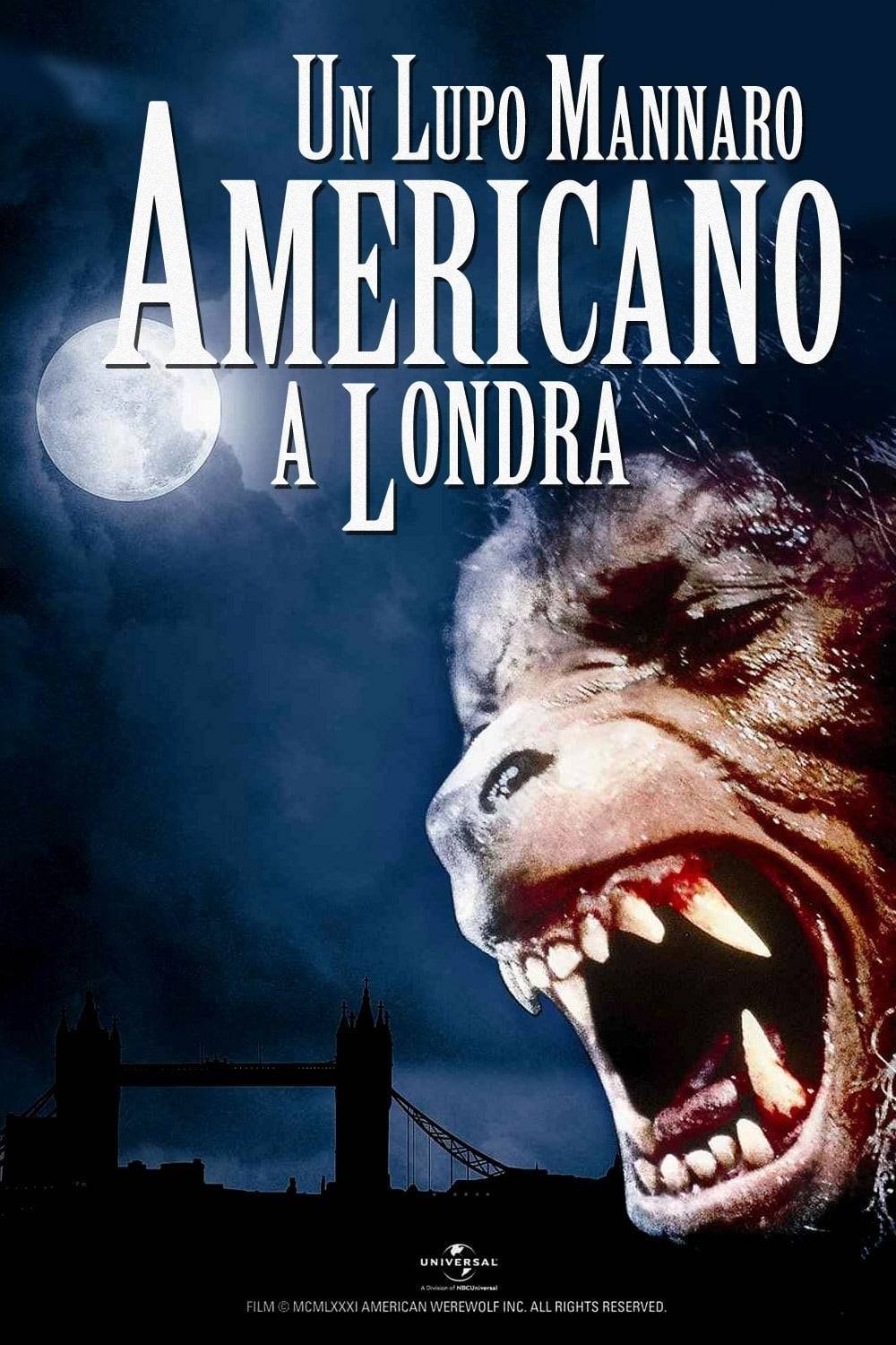 Locandina di Un lupo mannaro americano a Londra