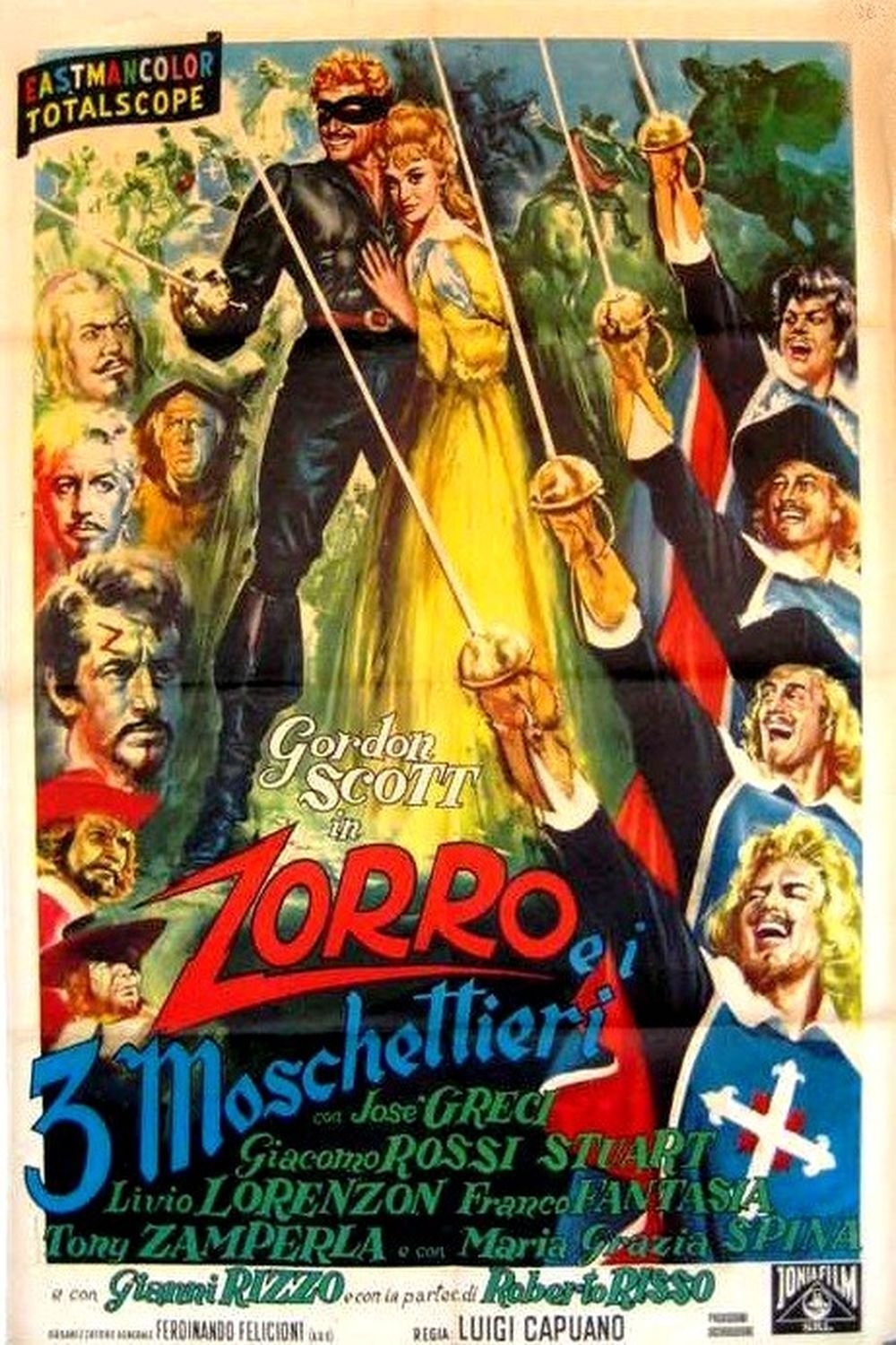 Locandina di Zorro e i Tre Moschettieri